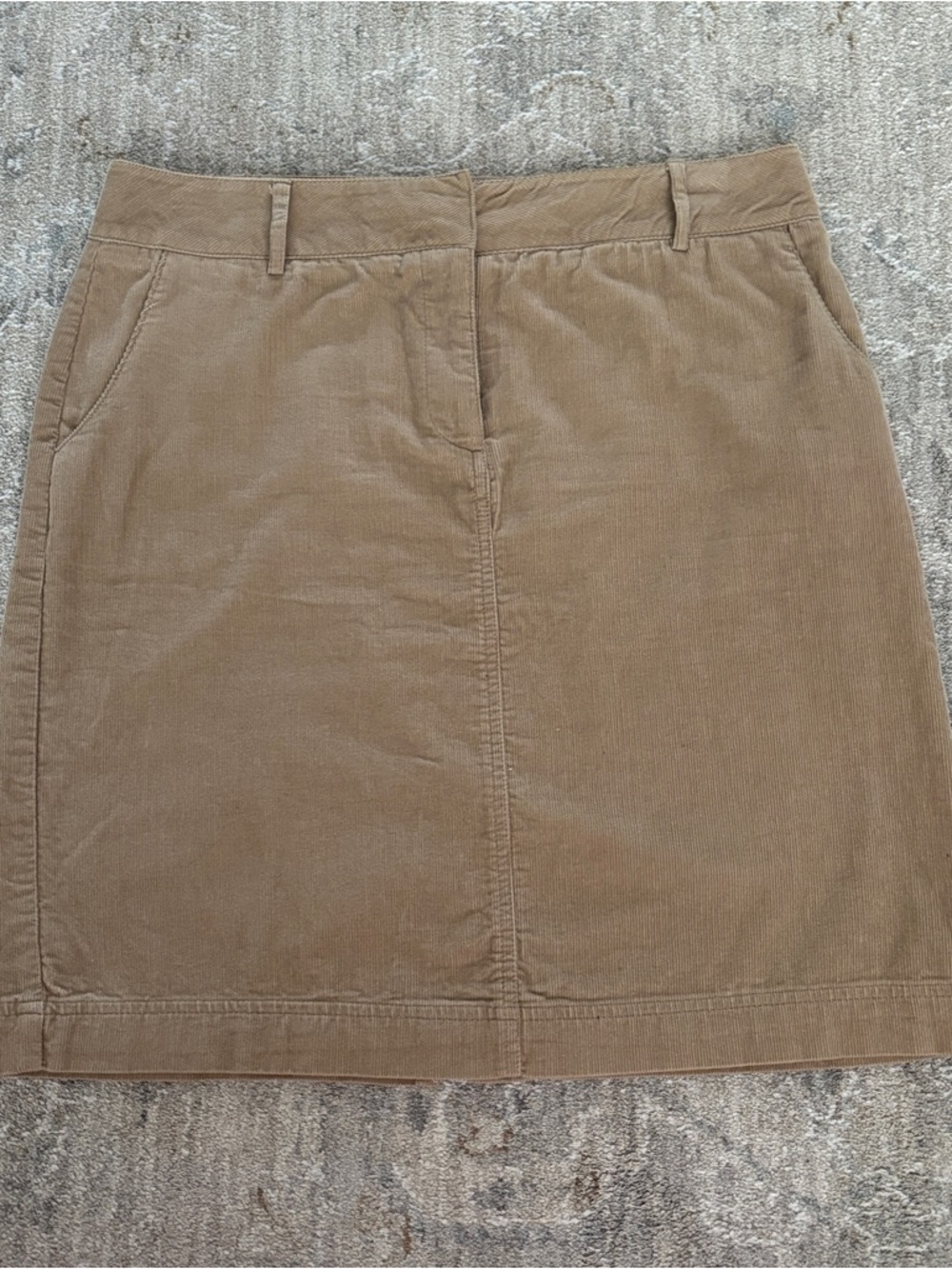 Architect Corduroy Midi Skirt in Tan Brown